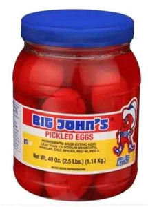LIMITED TIME DEAL! Big John's Pickled Eggs 40 oz Jar, SAME DAY SHIPPING! - Picture 1 of 2
