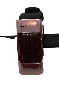 Vintage 1990s NIKE WC0061 Mettle Press Women’s Digital Watch Aluminum Case Pink - Picture 1 of 6