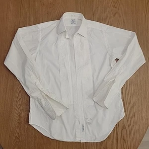 Löwe von Troja Herren Smoking Hemd 15,5 35 Weiß Vintage Langarm Oberhemd - Bild 1 von 8