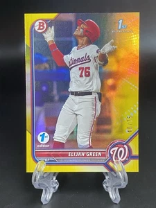 Bowman Draft 2022 primera edición - Elijah verde #BD-23 lámina amarilla/75 (1ª) - Imagen 1 de 2