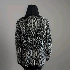 Talbots Damen mittelgrau silber offen Fair Isles Designer Grobstrickjacke MP - Bild 1 von 7