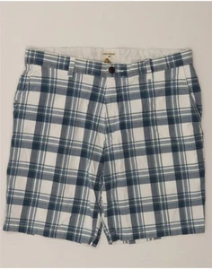 DOCKERS Mens Chino Shorts W36 Large Blue Check Cotton AV06 - Picture 1 of 3