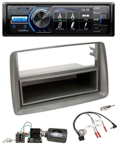 JVC Bluetooth Lenkrad USB DAB Autoradio für Fiat Panda 169 2007-2012 grau - Bild 1 von 11
