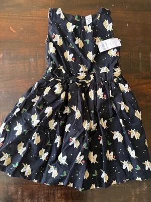 全新带标签 女孩 5T Carters Chrismtas 连衣裙 黑色 独角兽 — 第 1/4 张图片