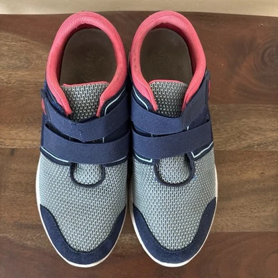 Zapatillas ajustables de gamuza y malla Vionic azul ema y rosa para mujer 8 anchas Foto 1 de 4