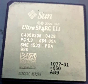 Sun Microsystems UltraSparc IIi 980 MHz - SME1532PGA-980 / SME 1532 PGA 980 CPU - Bild 1 von 1