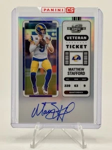 2022-23 Contenders Optic MATTHEW STAFFORD Biglietto Veterano Argento AUTO /50 Sigillato - Foto 1 di 2