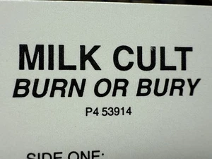 1994 ADVANCE PROMO MILK CULT BURN OR BURY EXPERIMENTAL ROCK STEEL POLE BATHTUB - Picture 1 of 4