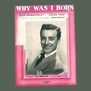 Why Was I Born Noten Vic Damone Jerome Kern Oscar Hammerstein Vintage - Bild 1 von 4