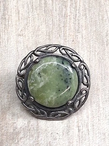Irische, Connemara Marmor, 925 Sterling Silber Brosche - Bild 1 von 4