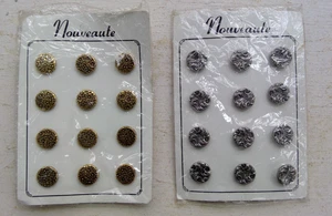 2 antike Knöpfe Karten Nouveaute OVP - Bild 1 von 9