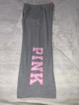 NUEVO CON ETIQUETAS PANTALONES DEPORTIVOS VICTORIA'S SECRET ROSA X LOVE SHACK ELEGANTES PIERNA ANCHA MEDIANOS REGULARES Foto 1 de 4
