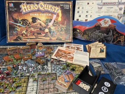 MB 1989 Deluxe Heroquest FULLY PAINTED Dungeon Adventure Game Sleeved Complete - Image 1 of 4