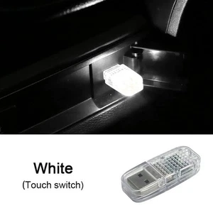 Mini USB LED Voiture Atmosphere Léger 5V Touch Interrupteur Décoration Lampe - Picture 1 of 8