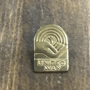 Broche prendedor United Way vintage tono dorado - Imagen 1 de 2
