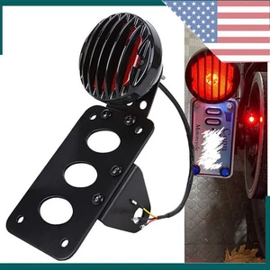 For Harley Chopper Bobber Tail Light Side Mount License Plate Bracket Motorcycle - Picture 1 of 13