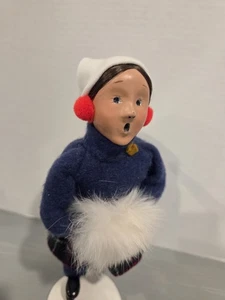 Byers' Choice LTD “The Skaters” Girl Ice Skating LE 33/100 Signed 1992 Red Muffs - Picture 1 of 11