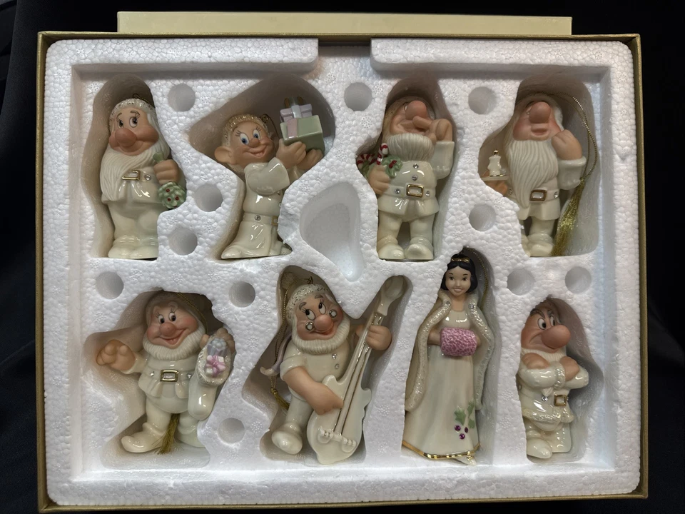 NIB Lenox Disney Snow White and the Seven Dwarfs Ornament Collection Complete - Image 1 of 4