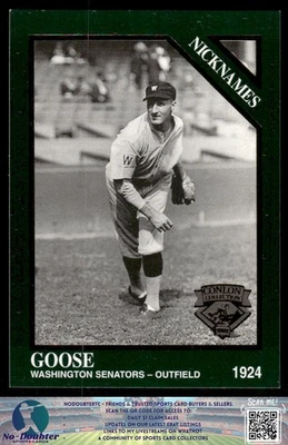 1995 Conlon Collection TSN #1385 Goose Goslin Washington Senators 4.1C - Image 1 of 2