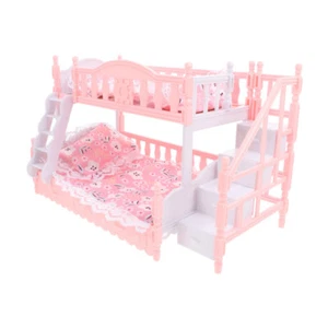 Doll House Bedding Dollhouse Accessories Bedroom Furniture Mini Bunk Beds - Picture 1 of 12