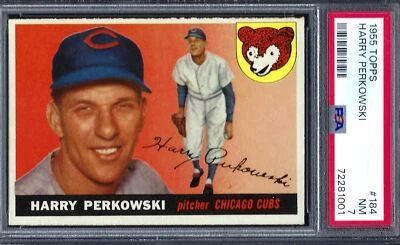 1955 Topps #184 PSA 7 Harry Perkowski Cubs 184 - Image 1 of 2