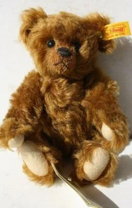Oso de Peluche Steiff Color Carmelo Articulado Steiff Cosido Afeitado Nariz Ojos de Vidrio -- - Imagen 1 de 1
