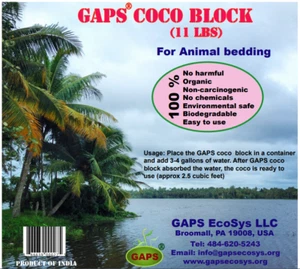 GAPS Organic Coco Peat, Premium Quality (Animal Bedding), 72 Quarts - Picture 1 of 1
