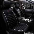 For Skoda Black Comfortable Leatherette Luxury Soft Front Car Seat Covers