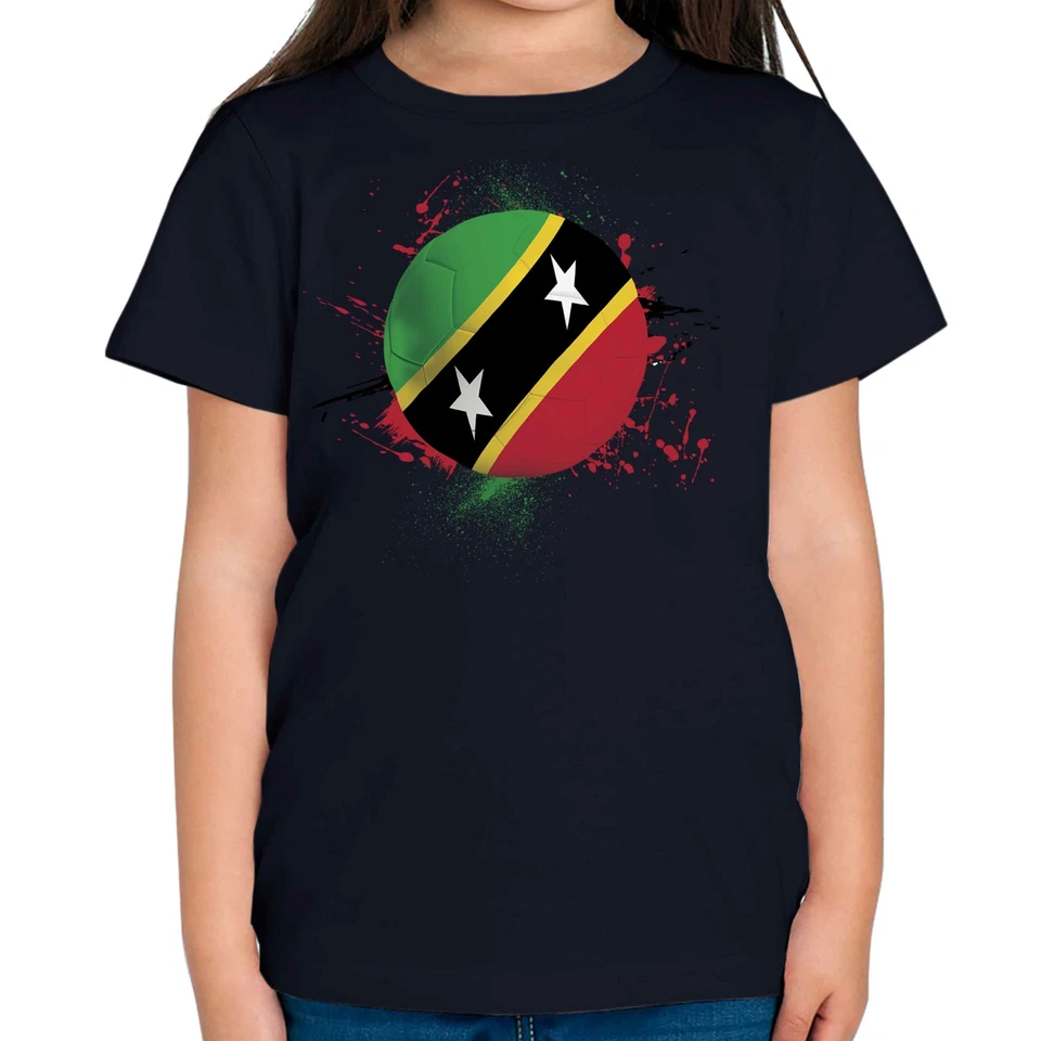 CANDYMIX SAINT KITTS NEVIS FOOTBALL KIDS T-SHIRT TEE TOP GIFT WORLD CUP SPORT