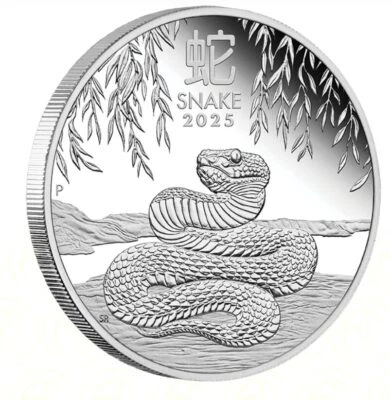 2025 Australia Lunar Year of the SNAKE 1/2oz Silver Proof Coin Series III - Image 1 of 4