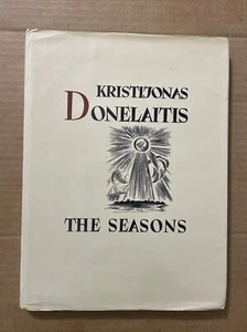 KRISTIJONAS DONELAITIS The Seasons 1985 Hb DJ Illustrator JONYNAS - Picture 1 of 9