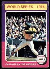 1975 Topps World Series Game 1 FREE SHIPPING Oakland Athletics/Los Angeles