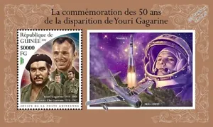 Che Guevara & YURI GAGARIN VOSTOK-1 1st Man in Space Stamp Sheet (2018 Guinea) - Picture 1 of 1