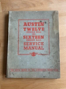 AUSTIN TWELVE & SIXTEEN BS1 ORIGINAL FACTORY SERVICE MANUAL CAR - Picture 1 of 3