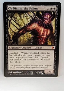 MTG Ob Nixilis, the Fallen Zendikar 107/249 Regular Mythic LP - Picture 1 of 3