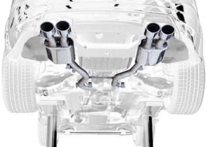Hammann Endschalldämpfer Jaguar F-Pace 20d & 25d + ovale Endrohrblenden grau - Picture 1 of 1
