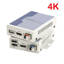 4K HDMI over Fiber Optic Extenders USB2.0 KVM Switch with 10G SFP Uncompressed 