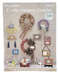 VTG Kount on Kappie Book 219 CRAFTY COUNTRY COUSINS Counted Cross Stitch 31 Proj - Picture 1 of 3