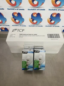 TCP 18 Watt E14 Clear Halogen Saver Drop Shape Light Bulb x 10 (M) 2 - Picture 1 of 3