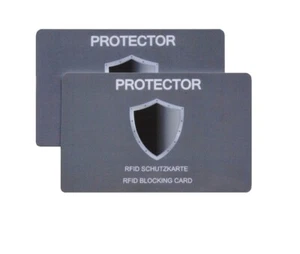 Bloqueador de tarjetas de protección PROTECTOR RFID NFC contra robo electrónico / Juego de 2  - Imagen 1 de 4