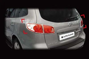 Auto Clover Chrome Tail Light Covers Trim Set for Hyundai Santa Fe 2007 - 2009 - Picture 1 of 2