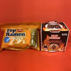 SWAG Cup Boxers El Swagatio Mens Size S & 3 Pair Top Ramen Chicken Flavor Socks - Picture 1 of 6