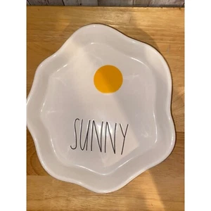 Rae Dunn Ceramic Sunny Egg Breakfast Brunch Platter Dish Home Decor - Picture 1 of 8