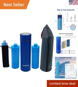 Insulin Cooler Travel Case Gel Ice Pack 60Hrs Large Capacity TSA Approved Bag - Picture 1 of 10