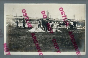 Chicago ILLINOIS RPPC c1910 AIRSHOW Crowd ARENA Sitting Area LANDING ZONE #2 - Picture 1 of 2