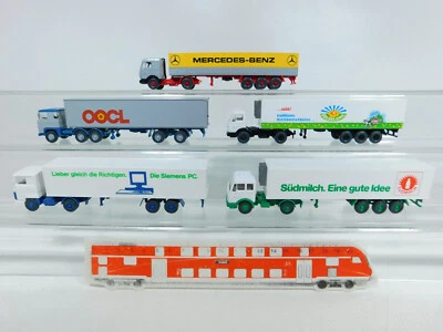 5X H0 1:87 Sattelzug: MB + Ford Siemens + Scania OOCL Très Bon #BV958-0,5 - Photo 1/4