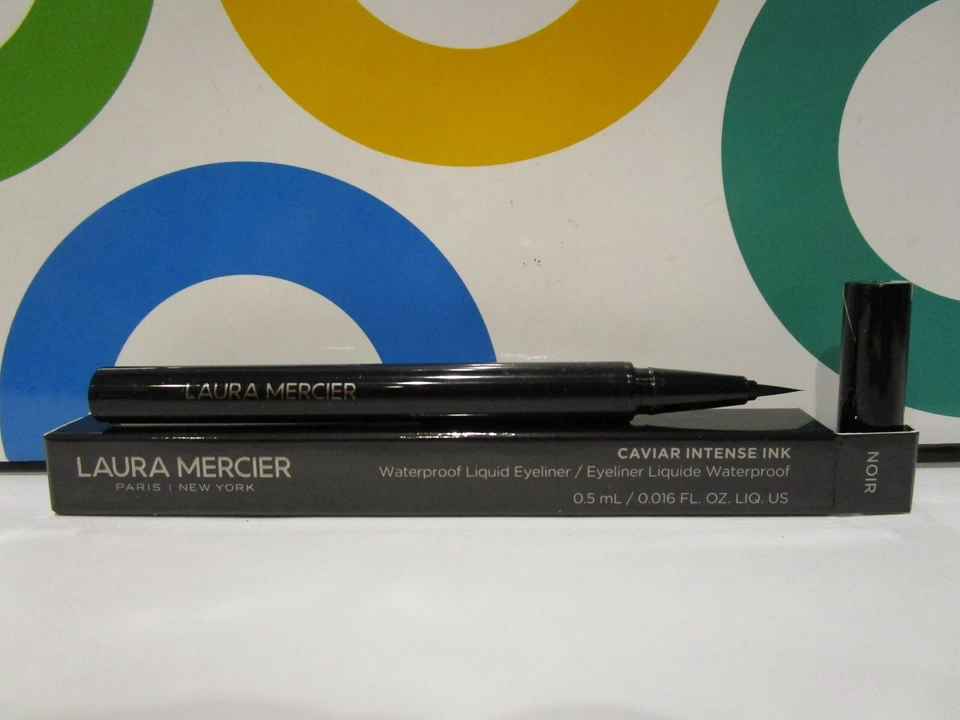 LAURA MERCIER ~ DELINEADOR LÍQUIDO IMPERMEABLE TINTA INTENSA CAVIAR ~ NEGRO ~ 0,016 OZ Foto 1 de 1