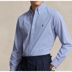 Polo Ralph Lauren Men's Classic Long Sleeve Blue Workwear Casual Shirt 16 1/2 34 - Picture 1 of 10