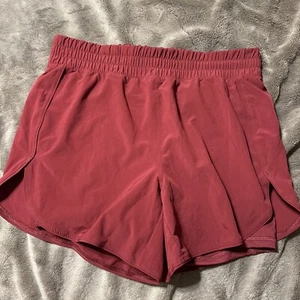 Avia Womens Running Shorts Burgundy Red Maroon with Bike Liner Size Medium 8-10 - Picture 1 of 4