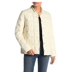 Trina Turk White Cream Puffer Down Jacket Size L - Picture 1 of 8